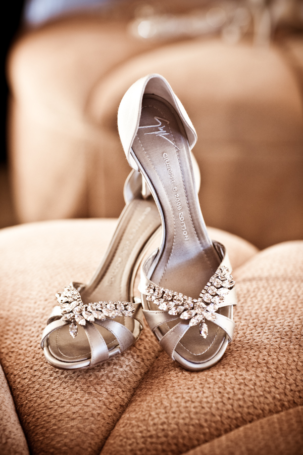 pewter sating wedding sandals -  photo by Los Angeles photographer Jay Lawrence Goldman